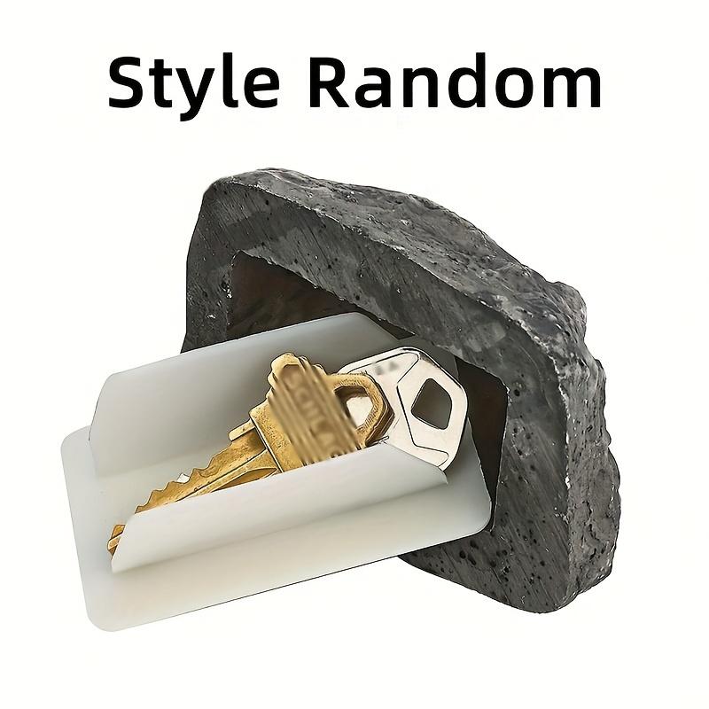 1 Outdoor Hidden Key Box, Designed with Natural Stone, Perfect Solution for Storing Spare Keys In Courtyards and Lawns.
