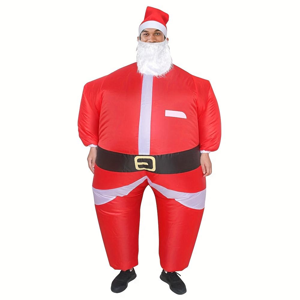 Santa Claus Inflatable Costume - Perfect for Christmas & Halloween Parties, Polyester Blow-Up Cosplay Outfit