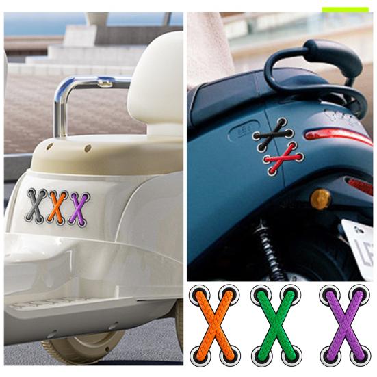 3D Realistic Shoelace Car Sticker Waterproof Sunproof Decals with Strong Adhesive for Scratch Cover for Cars Motorcycles