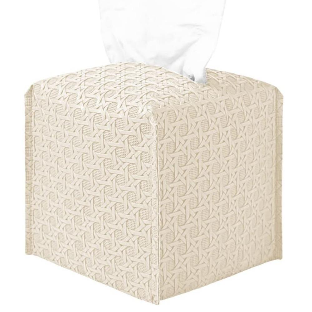Large-Capacity Drawer Box PU Leather Foldable Tissue Box Modern Square Tissue Box  Car