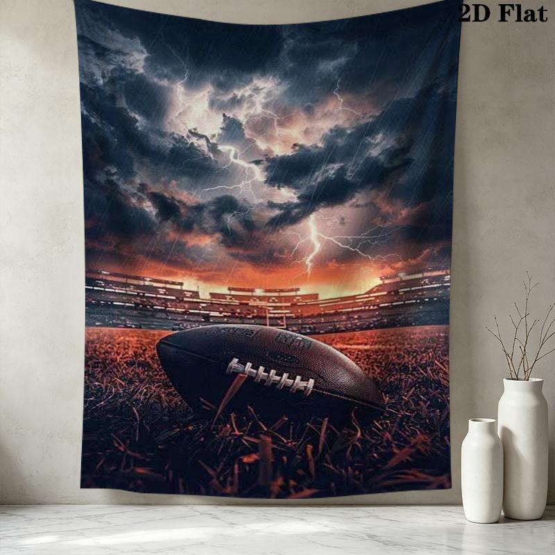 Football Wall Tapestry Aesthetic Wall Hanging Printed Fabric Blanket Decorative Tapestries for Bedroom Living Room Home Decor
