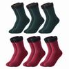 6 Pairs/Lot Solid Color Winter Warm Men Women Socks Thicken Thermal Socks Soft Plus Velvet Socks Casual Home Floor Snow Sock