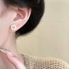 Pink Rose Flower   Stud Earrings for Women - New Style, Elegant Earrings with Luxurious and Niche Design Elements.