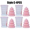 1-4PCS Christmas Tree Aroma Candle Silicone Mold DIY Plaster Wax Craft Holiday Decorations Handmade Supplies Making Kits