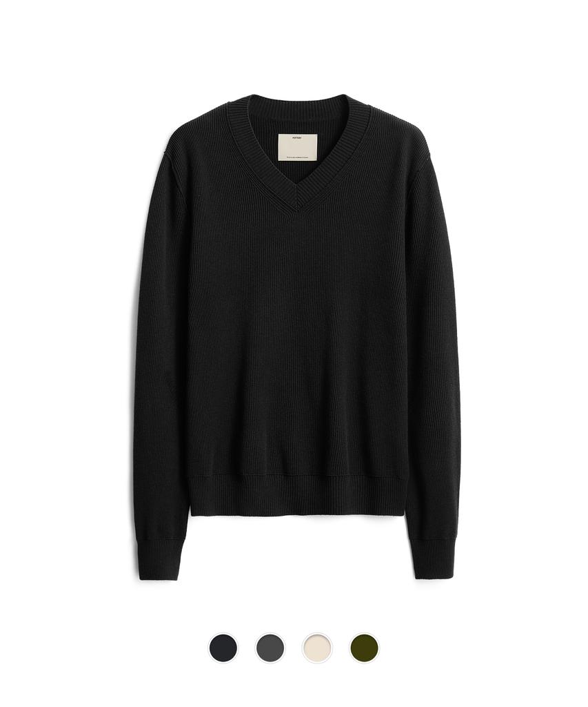 Poteoli Mid Weight V Neck Knit - 4 Colors