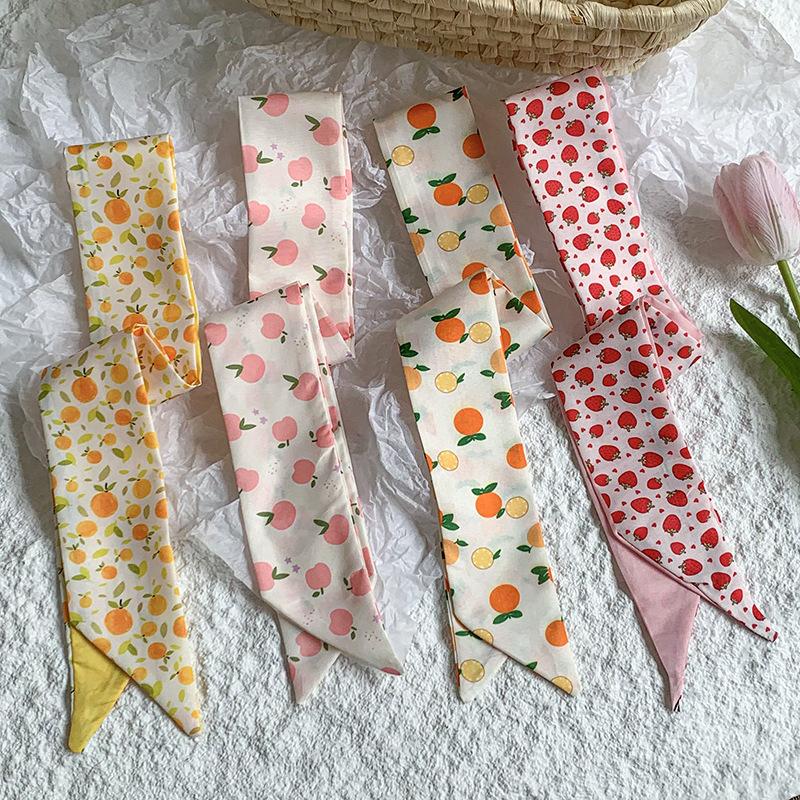 New luxury Brand Model Small Silk Scarf for Women Hair Band Bag Handle Handbag Ribbon Scarf Neck Scarves Neckerchief