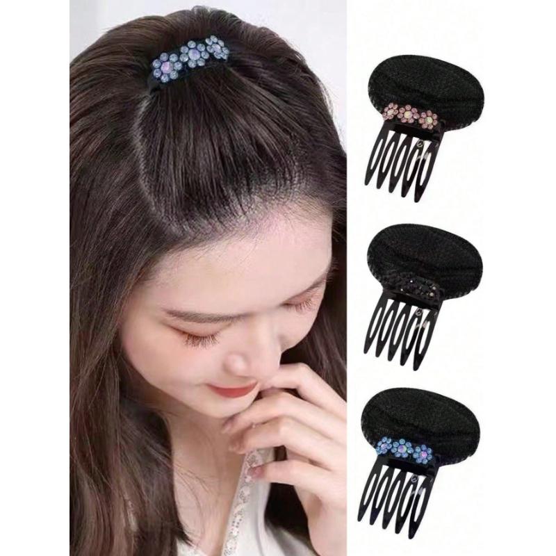 1pcs Fluffy Bangs Volume Booster Pad Clip, Invisible Seamless 5-Tooth Hair Comb Top Hairline Anti-Flattening Root Clip - An Excellent Hair Styling