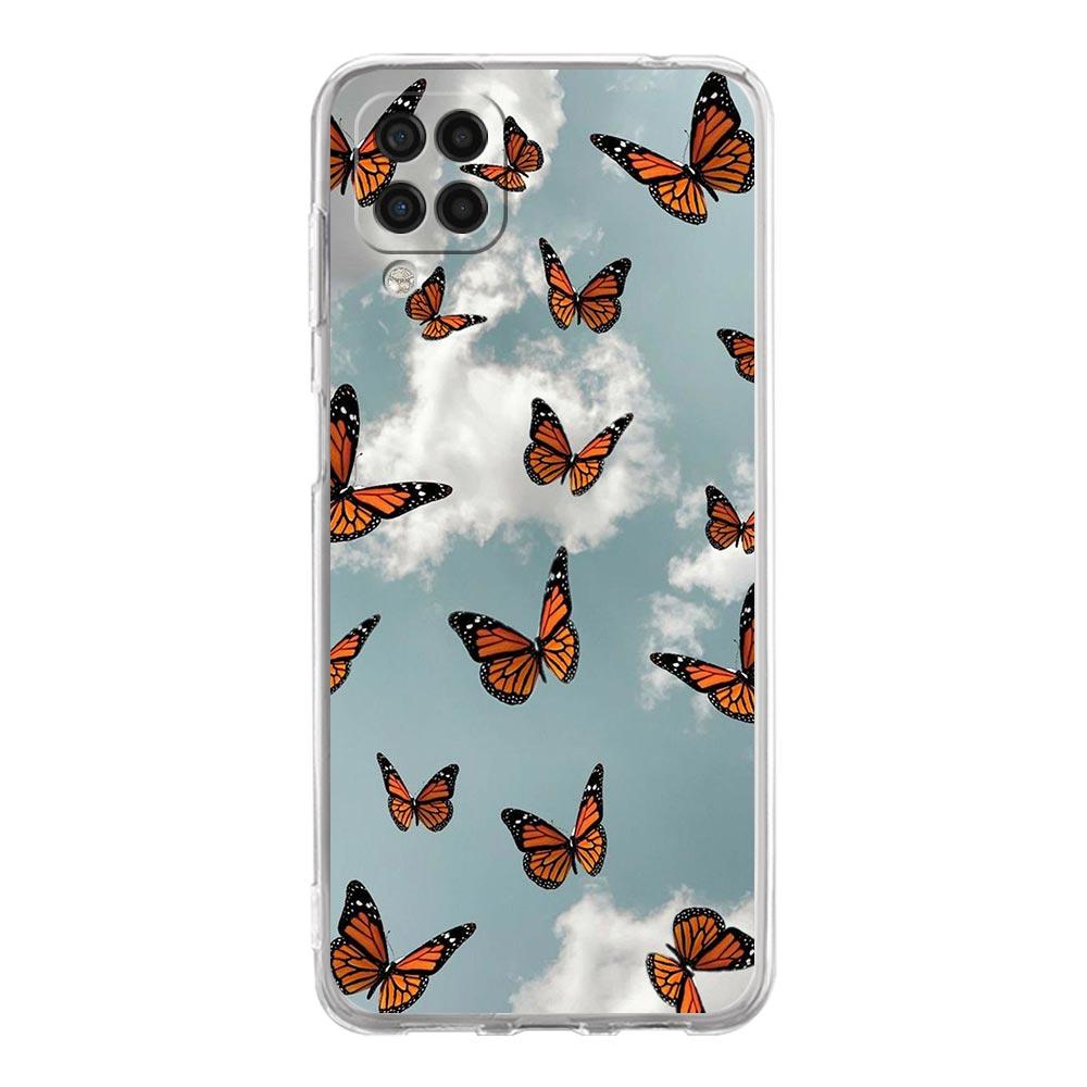 Clear Phone Case for Samsung Galaxy A13 A51 A71 A21S A12 A11 A31 A52 A41 A23 A53 A73 A32 5G A03S Soft Silicone Cover Butterfly