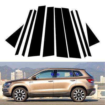 8pcs Door Trim Cover Stickers Pillar Posts for Skoda Karoq 2017-2022 Car Window Decoration Auto Styling