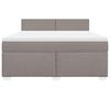 Maison Exclusive - Sommier à lattes de lit avec matelas Taupe 180x200 cm Tissu