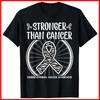 Stärker als Krebs Neuroendokrine Awareness Zebra-Band Schwarzes Baumwoll-T-Shirt