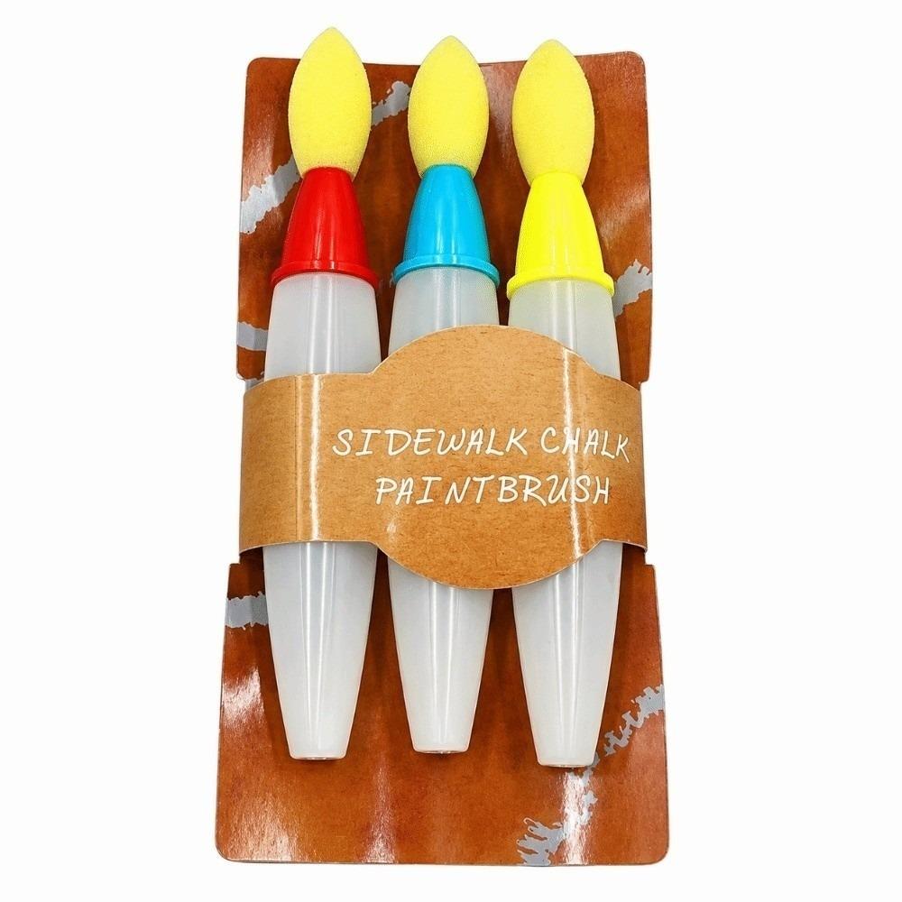 3Pcs Creative Round Applicators DIY Straight Liquid Dauber Sponge Kids Toy 3pcs Set
