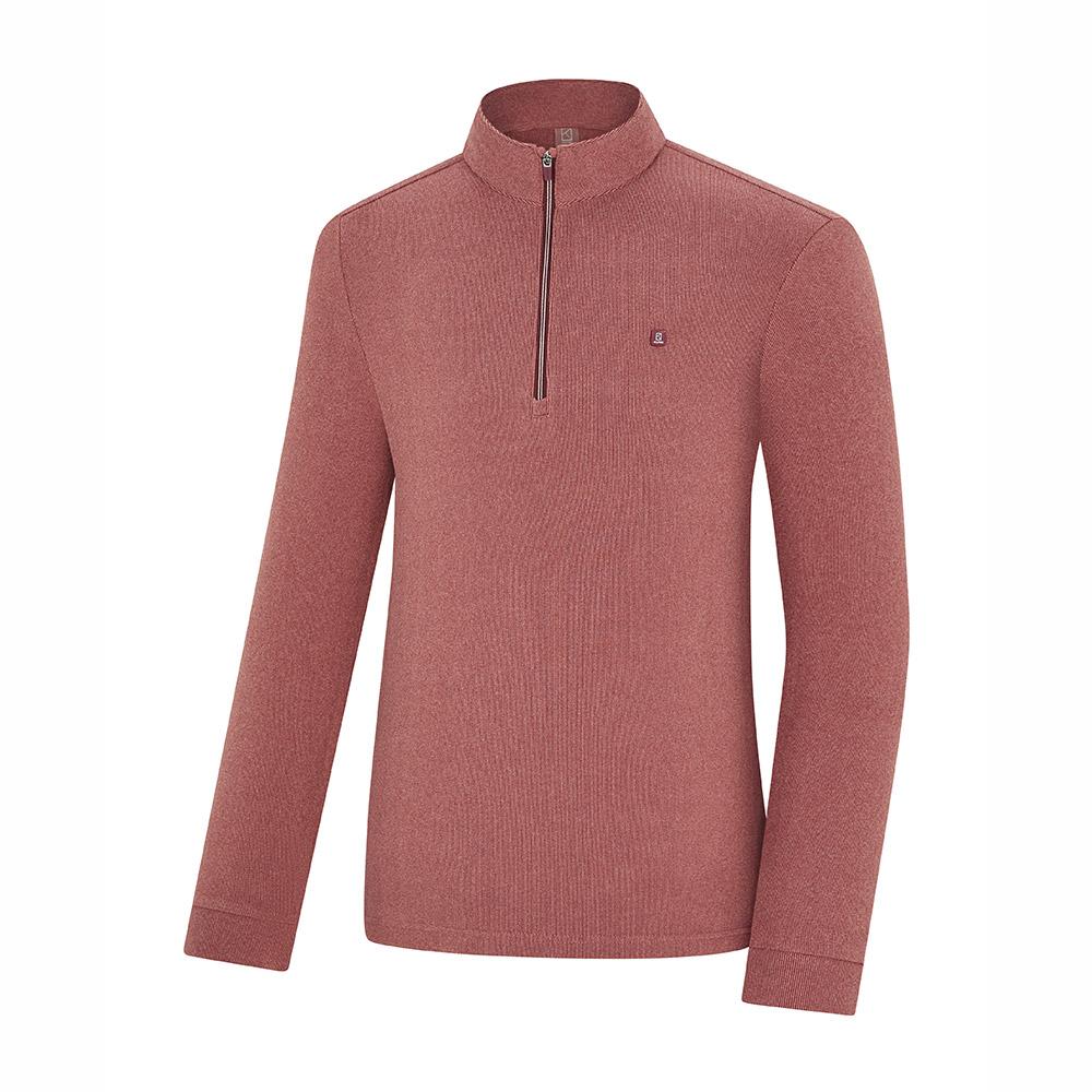 KOLPING 2304Tk477M Brushed Solid Functional Men'S Winter Hiking Half-Zip T-Shirt
