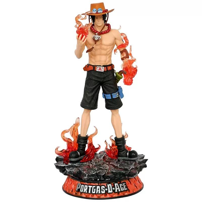 25cm New One Piece Ace Gk Fantasy Third Anniversary Super Huge Collect Figures Trendy Statue Anime Decoration Christmas Gift