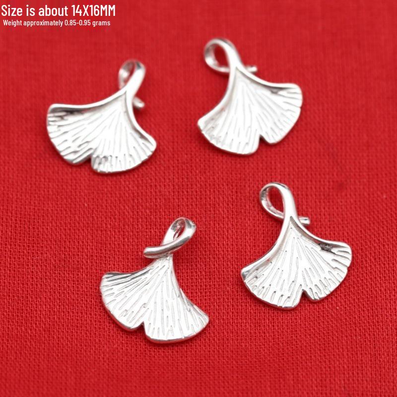 Sterling Silver Leaf Coin Purse Charm with Irregular Fragments and Spring Clasp for DIY Jewelry.
