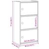 Bookshelf Black Oak Effect 40 x 24 x 77 cm Engineered Wood