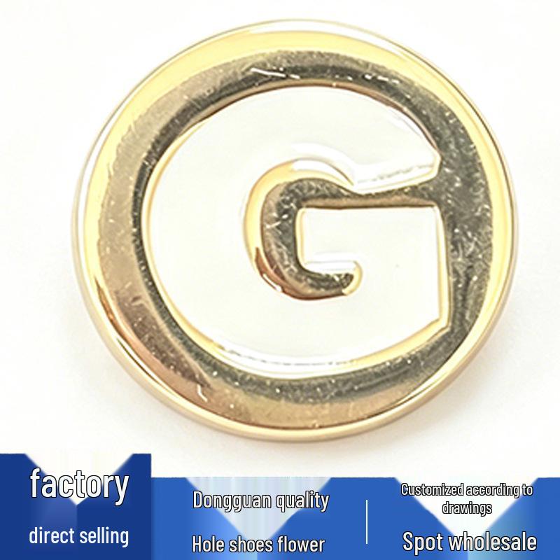 Floral Letter Metal Charm Set for Crocs – Shoe Buckles & Decorative Accessories