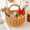 Wandhängender Aufbewahrungskorb Behälter Dekokorb Handgewebter Küchenaufbewahrungskorb Für Garten Blumentopf Wohnzimmer