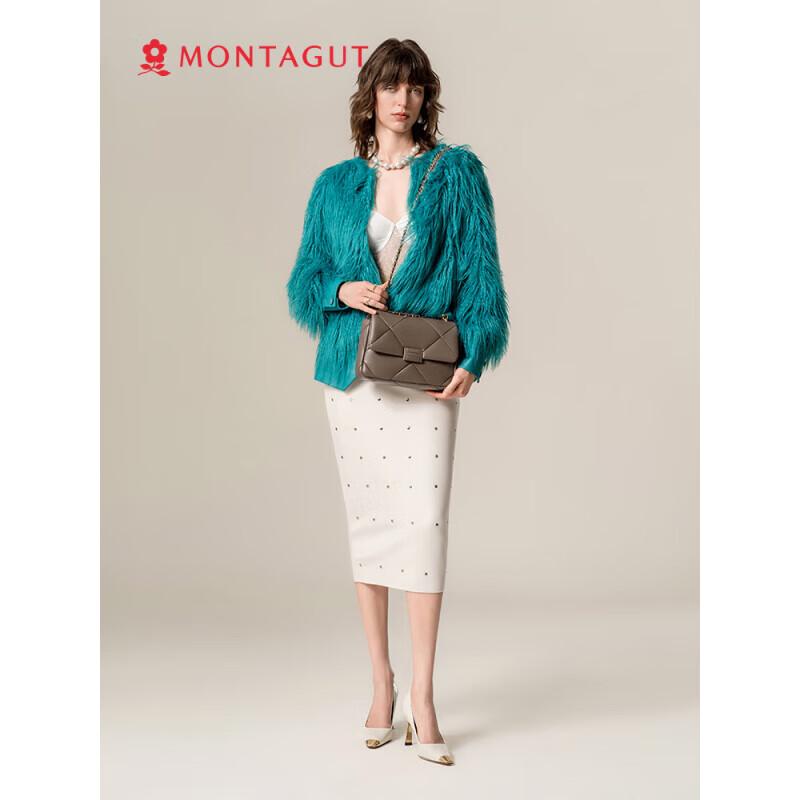 Montagut Light Luxury Quilted Cowhide Shoulder Bag