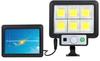 Bardzo Mocna Lampa Solarna Halogen Led Czujnik Ruchu Zmierzchu 15W 6500K