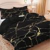 3pcs Duvet Cover Set King Size,Queen Black Marble Printed Bedding Set 1 * Duvet Cover+2 Pillowcases-Bedding Set for Bedroom