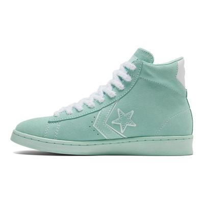 Cons Pro Leather Hometown Comode Antiscivolo Durevoli Scarpe da Skate Alte Unisex Verde Acqua 171228C