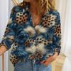 Trendy Women's Sexy Leopard Print Long Sleeve Shirt Elegant Office Blouse Chic Casual Top Autumn Stylish Female Tops