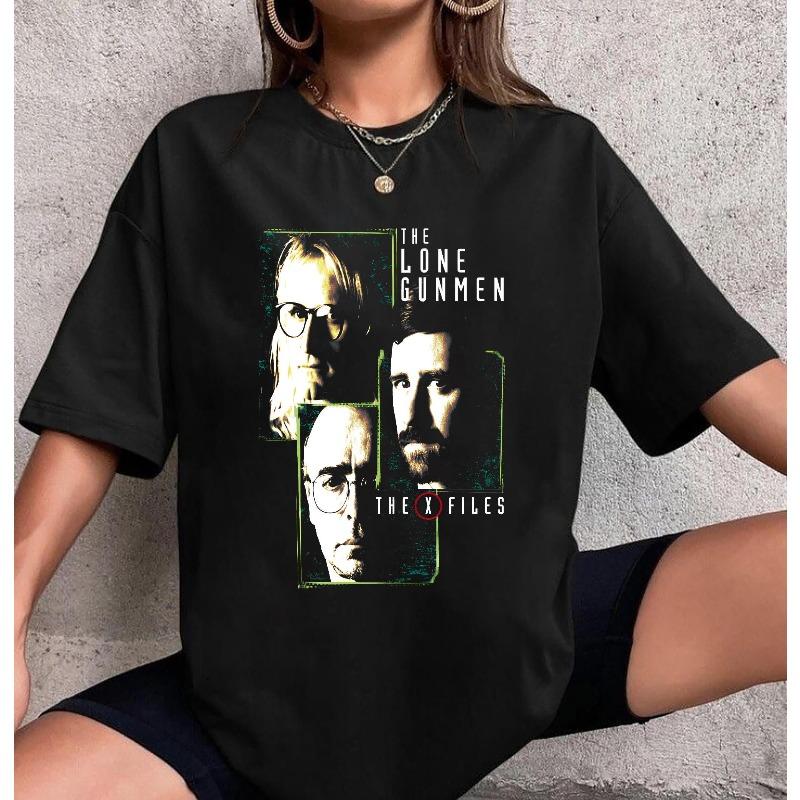

XFiles Movie Fan Gift Tshirt for Women Summer New Style Suitable for Both Unisex and Women Casual and Fashionable Tshirt S