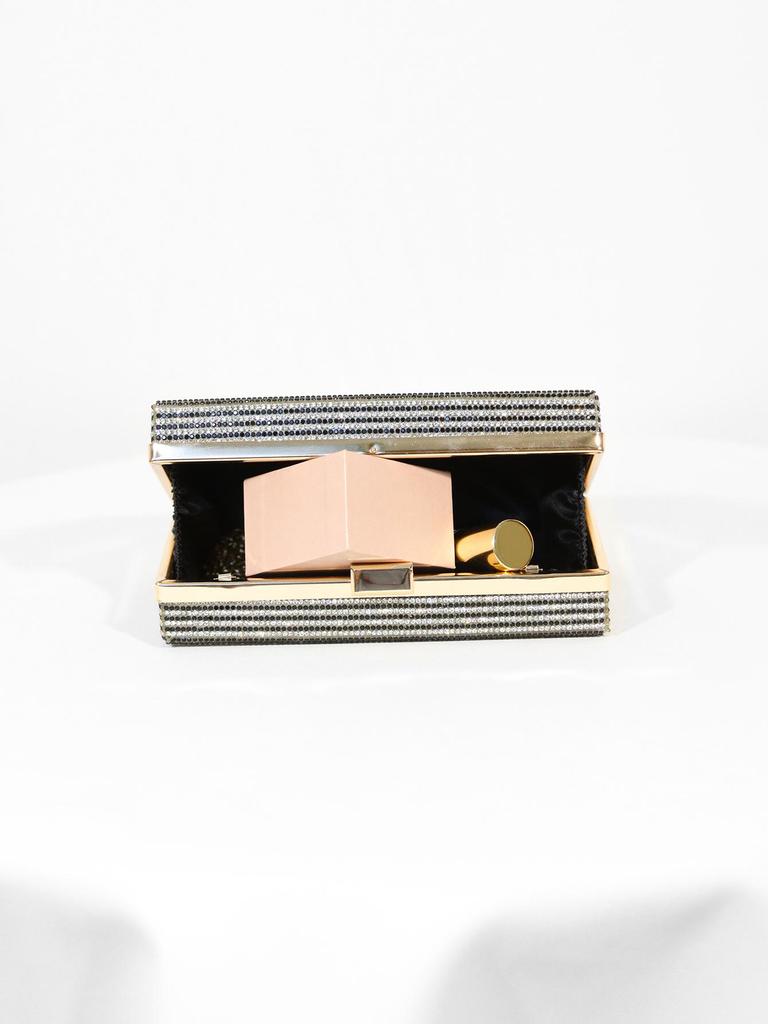 Pochette de soirée Rétro Européenne Strassée: Sac de Soirée pour Femme Entièrement Strassé en Stock