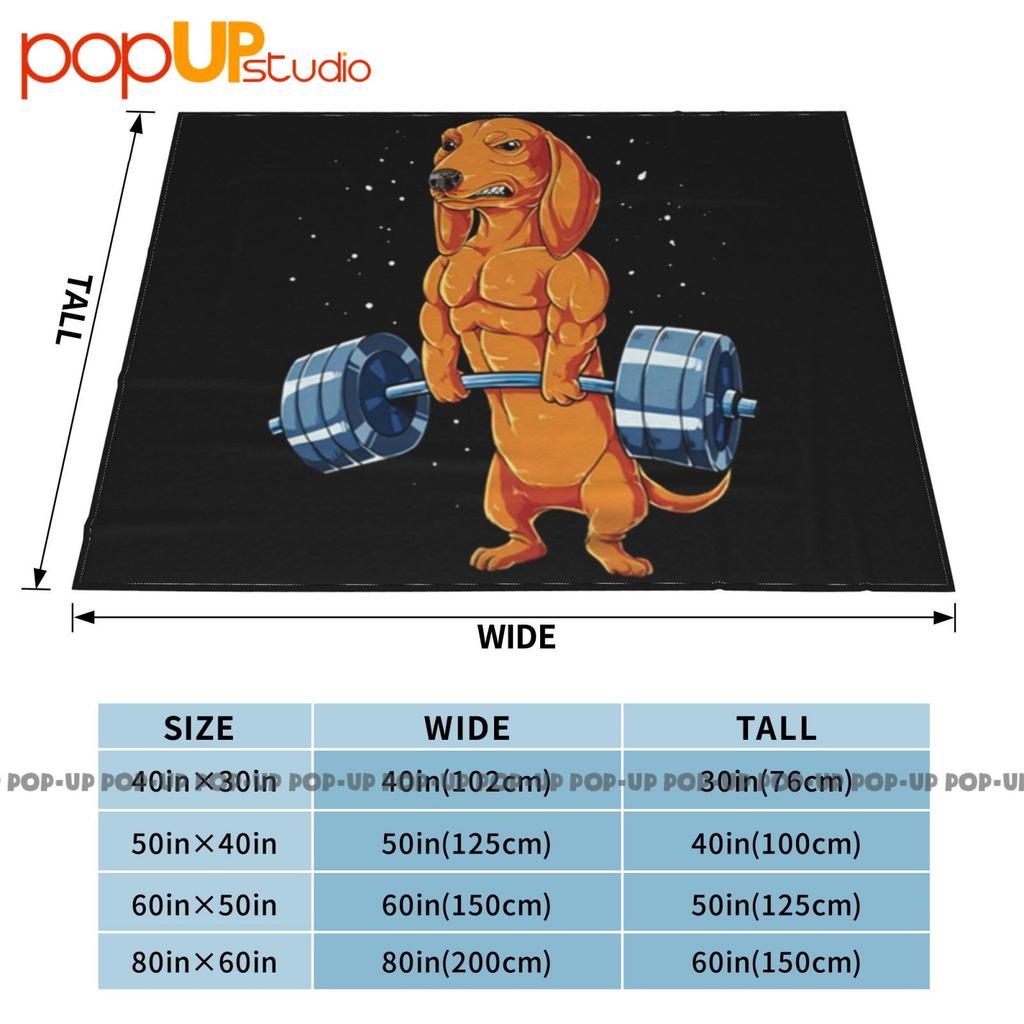 Gym Workout Dachshund Weightlifting Ultra-Soft Blanket Quilt Winter Sofa Cover Bed Covers
