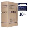 10cm Thick Extra Large Kraft Paper A4 File Box - Acid-Free Document Organizer