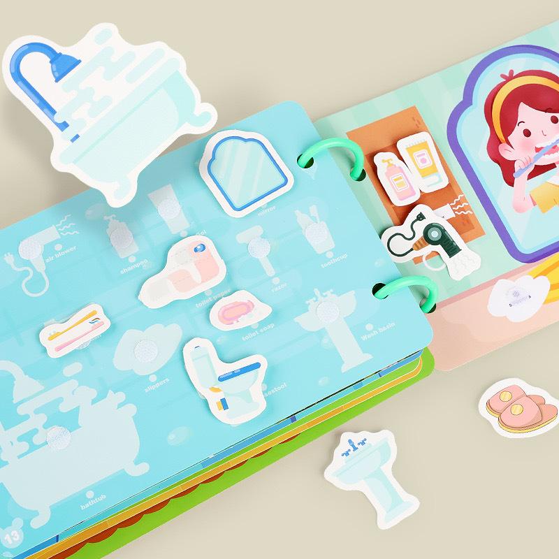 Non-Toxic Montessori Baby Busy Book My First Quiet Book Paste Early Learning Education Children Toy Matching Puzzles Game For Baby Gift