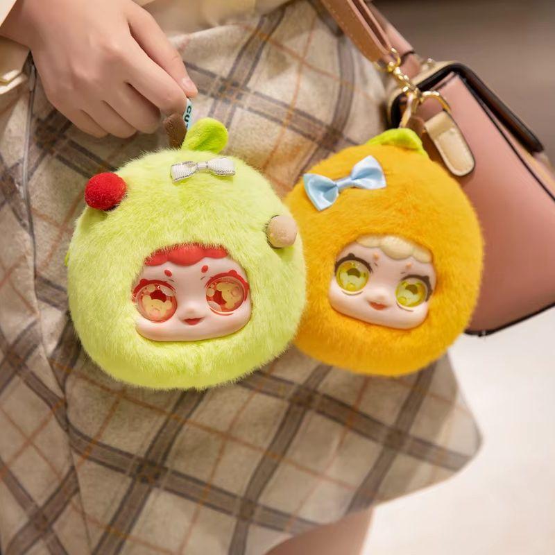 Vinyl Plush Dolls Cute Macaron Fruit Coin Purses (Lemon/Avocado/Strawberry/Orange) Birthday Gifts