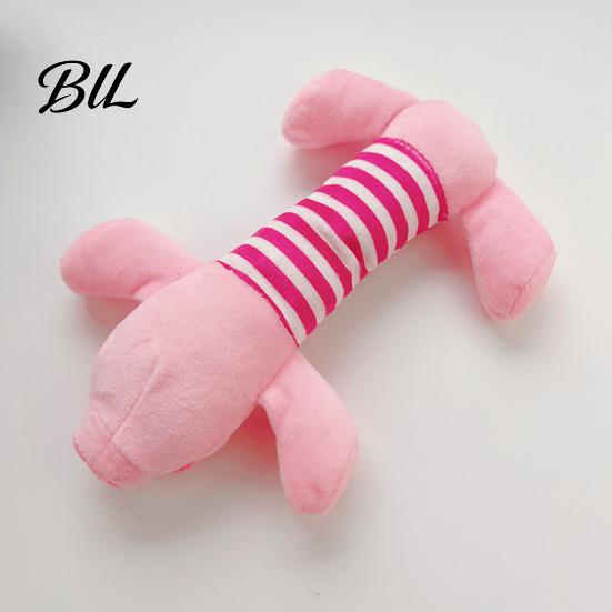 Interactive Dog Toy Plush Animal Squeaky Pig Duck Elephant Chew Pet Hunting Instinct Cute Stuffed Teething for Dogs Puppies Biting Tug-of-War