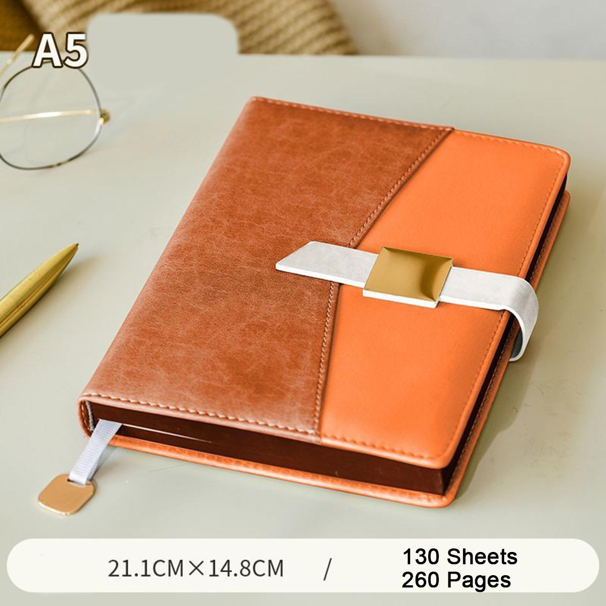 

Деловой блокнот формата А5 из высококачественной кожи, рабочий блокнот, журнал для записей совещаний, студенческие заметки, ежедневник с утолщенной пряжкой, блокнот для выписок A5