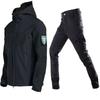 Military Shark Skin Soft Shell Suits Men Tactical Windproof Waterproof Jacket Men Army Combat Pants+ Mens Hooded Camping Coats