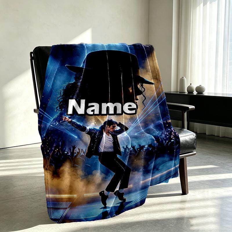 Individuell personalisierte Michael Jackson Print Decke, Heimdekoration, Schlafzimmer, Sofa, Camping, Couch, Geschenke für Geburtstag Weihnachten