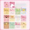 2026 Vintage Japanischer Tischkalender Mini Monatsplaner zum Aufstellen Retro Cartoon Snack Tablet Kalender Bürodeko Journal