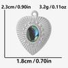 4Pcs No Fade Metal Stainless Steel Charm Real Natural Abalonewhite Shell Angel Sun Connector Charms For Jewelry Making Supplies