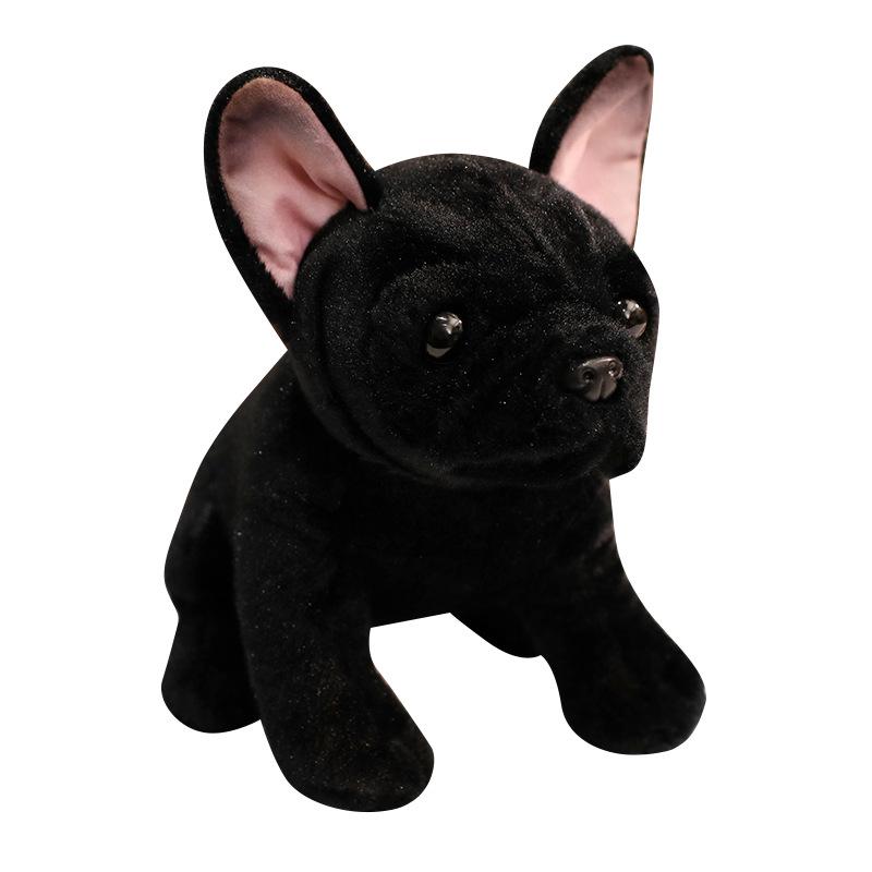 Gray Bulldog Plush Toy - French Bulldog & Shar Pei Mix