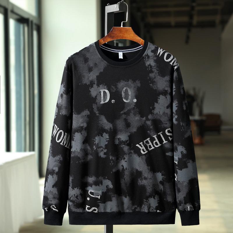 2020 Men's Plus Size Cotton Sweatshirt - Round Neck Long Sleeve, Extra Large Fit (Spring/Autumn)