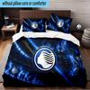 Atalanta Fc Crest 3PCS Print Bedding Set, Includes A Duvet Cover and Two Pillowcases for Bedroom, Dormitory, Suitable for All Seasons