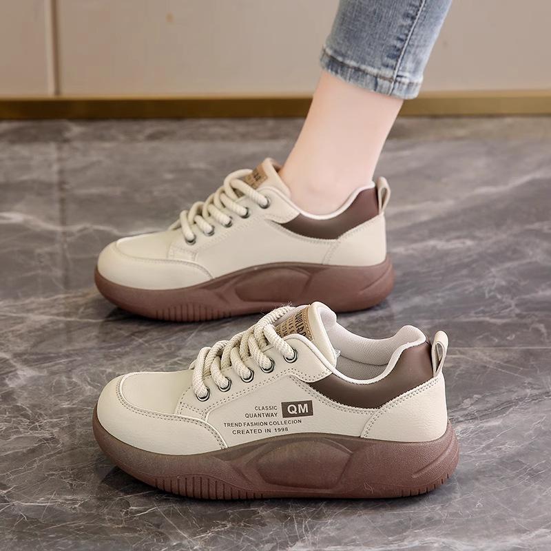 

Women s new autumn foot wide fat soft sole leather surface casual travel shoes 35 хаки