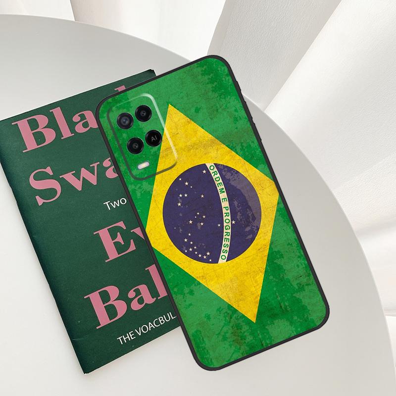 Brazil Brazilian Flag Case For Oppo A96 A76 A16 A15 A17 A52 A72 A54S A57S A58 A78 A98 A57 A77 A54 A74 A94 Cover