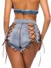 860# New European and American Women's Denim Shorts - Summer/Autumn Sexy High-Waisted Hot Pants for Nightclub.