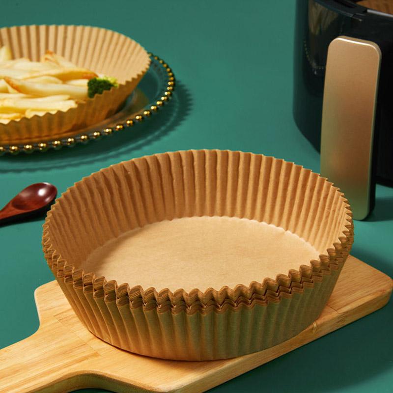 

100 шт антипригарные одноразовые вкладыши для фритюрниц, бумага для выпечки для фритюрниц, маслостойкий, водонепроницаемый, пищевой пергамент для выпечки, жарки в микроволновой печи 100pc