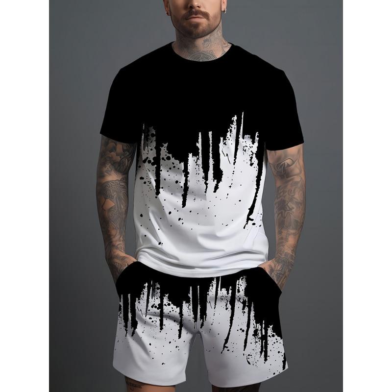 Summer New Arrival Men's Suit Stylish Hip-Hop Style Short-Sleeve Comfortable Fashion Wear Plus Size Athletic Quick-Dry Set