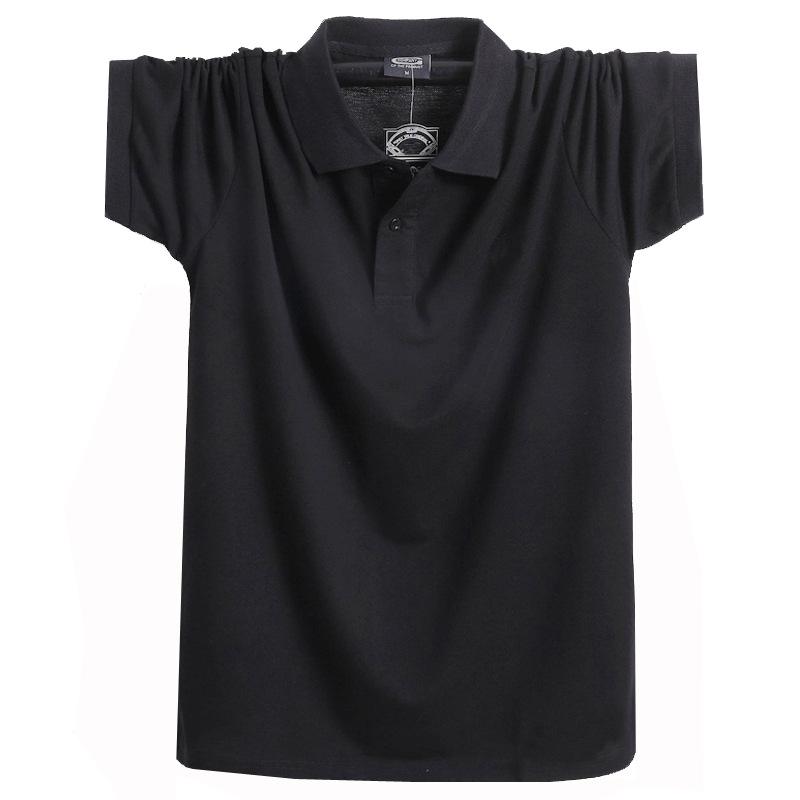 

Мужская футболка-henley большого размера, однотонная, с коротким рукавом, повседневная, с пуговицами на воротнике, дышащая, базовая футболка для крупных мужчин, для летней повседневной носки L чёрный