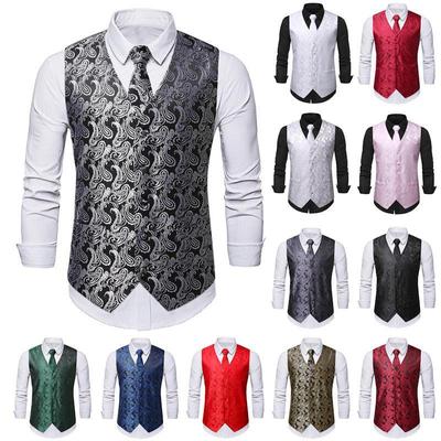 Gilet ricamato floreale da uomo in stile europeo - Collezione autunnale ZT-LM01