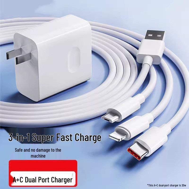 100W 3-in-1 USB-Schnellladekabel mit mehreren Funktionen